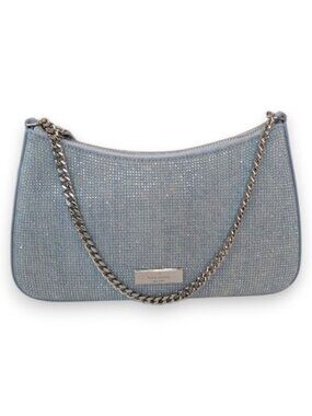 Kate Spade Madison Denim Rhinestone Studded Convertible Crossbody Light Blue